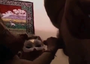 Family threesome, everyone's masked