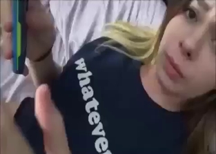 Teen blonde fucked in POV by her dad